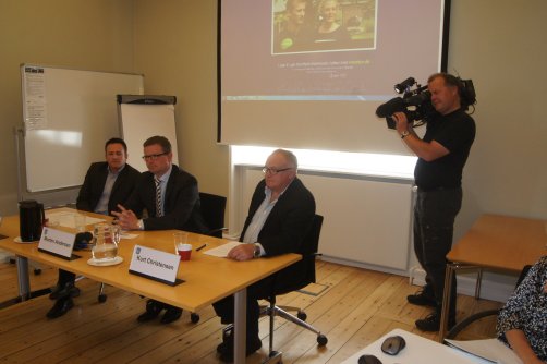 Ved bordet: Morten V. Pedersen, Morten Andersen og Kurt Christensen